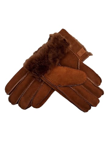 Kaiser Naturfellprodukte Lammfell-Fingerhandschuhe in Hellbraun