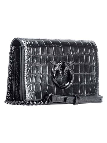 Pinko Leren schoudertas zwart - (B)19 x (H)13 x (D)7 cm