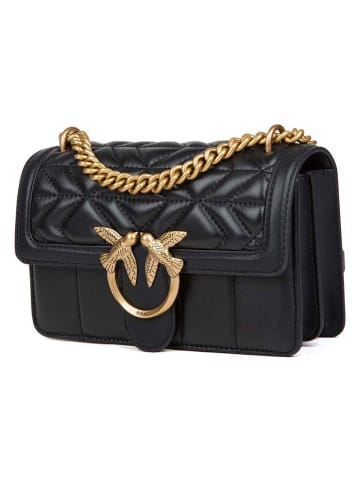 Pinko Leder-Umhängetasche in Schwarz - (B)21 x (H)12 x (T)6 cm