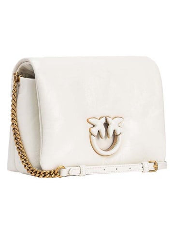 Pinko Skórzana torebka w kolorze kremowym - 26 x 19 x 12 cm