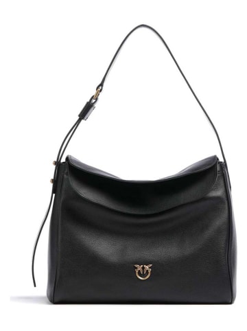 Pinko Skórzana torebka w kolorze czarnym - 30 x 25 x 15 cm