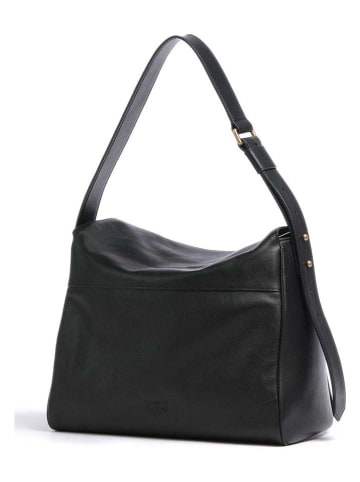 Pinko Skórzana torebka w kolorze czarnym - 30 x 25 x 15 cm