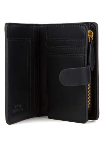 Pinko Leder-Geldbörse in Schwarz - (B)14 x (H)8 x (T)2 cm