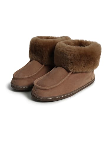 Kaiser Naturfellprodukte Lammfell-Hausschuhe "Oslo" in Beige