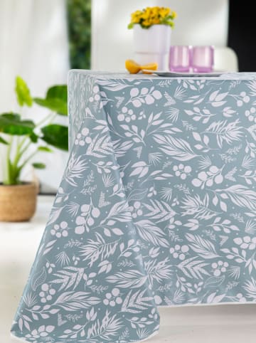 Calitex Outdoor tafellaken "Erbario" groen/wit