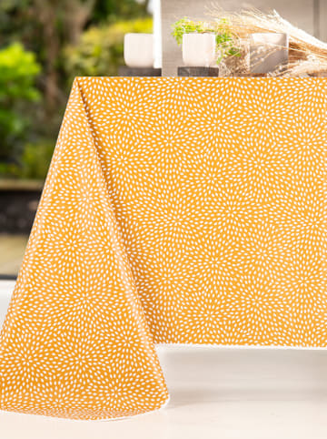 Calitex Outdoor tafellaken "Thea" geel/wit