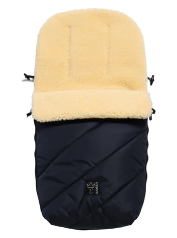 Kaiser Naturfellprodukte Lammfell-Fußsack "Polar" in Dunkelblau - (L)85 x (B)43 cm