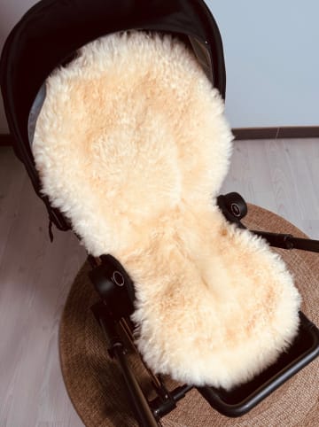 Kaiser Naturfellprodukte Lammfellauflage "Milky sand" in Natur - (L)77 x (B)35 cm