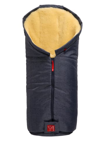 Kaiser Naturfellprodukte Voetenzak met lamsvacht ''Iglu'' donkerblauw - (L)93 x (B)45 cm