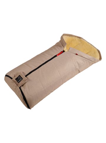 Kaiser Naturfellprodukte Śpiworek wełniany "Iglu" w kolorze jasnobrązowym - 93 x 45 cm