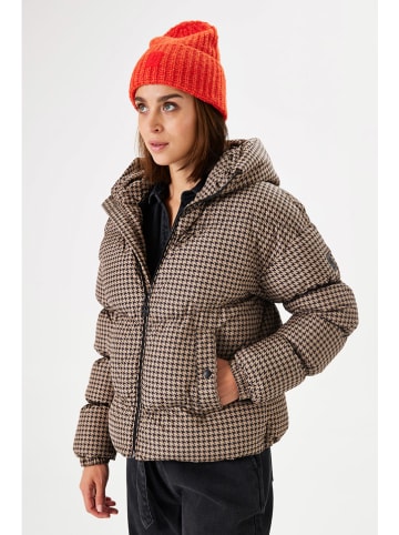 Garcia Steppjacke in Beige/ Schwarz