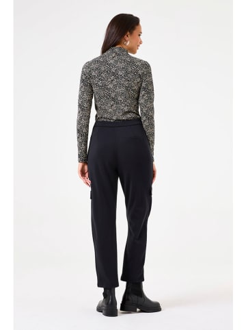 Garcia Bluse in Schwarz/ Beige