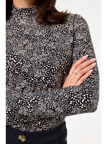 Garcia Bluse in Schwarz/ Beige