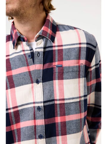 Garcia Blouse crème/rood/donkerblauw