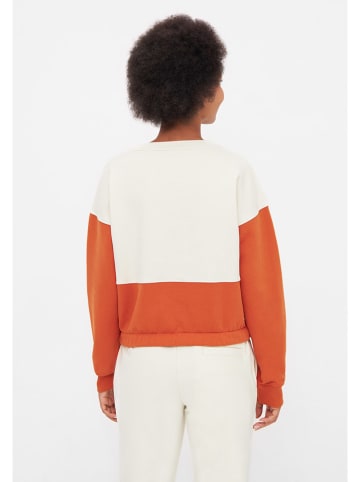 Bench Sweatshirt in Weiß/ Orange