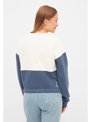 Bench Sweatshirt in Weiß/ Dunkelblau