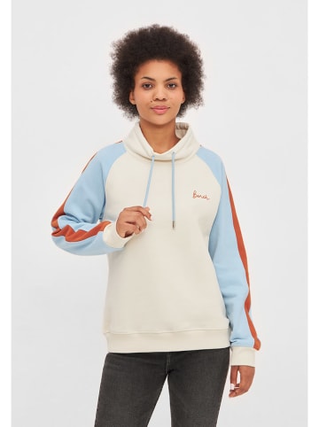 Bench Sweatshirt "Inari" in Weiß/ Hellblau/ Rot