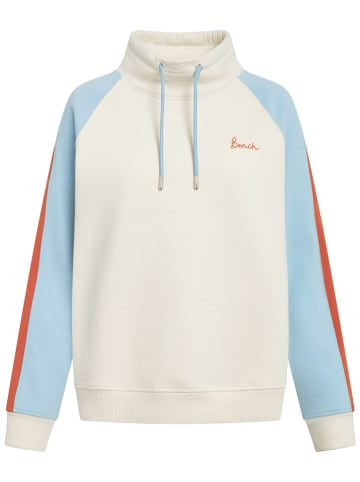 Bench Sweatshirt "Inari" in Weiß/ Hellblau/ Rot