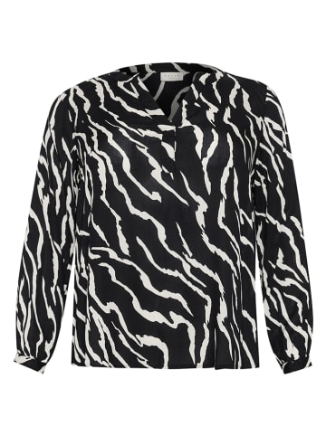 KAFFE curve Blouse  zwart/wit
