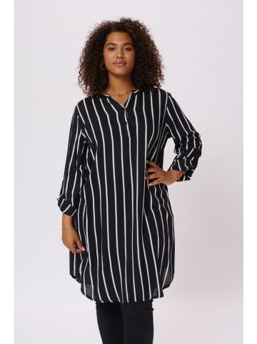 Kaffe Kleid in Schwarz/ Weiß