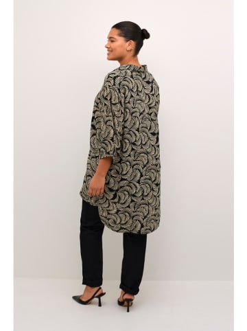 Kaffe Tunika in Schwarz/ Beige