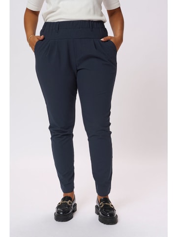 KAFFE curve Broek "Jia" donkerblauw