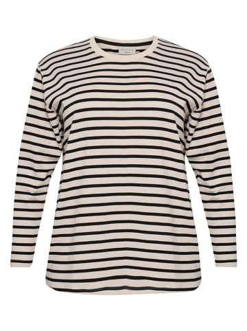 Kaffe Longsleeve in Weiß/ Schwarz