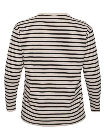 Kaffe Longsleeve in Weiß/ Schwarz