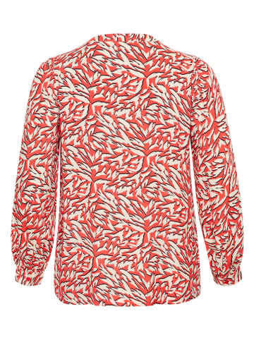 Kaffe Bluse in Koralle/ Creme