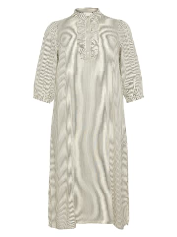 Kaffe Kleid in Grün/ Weiß