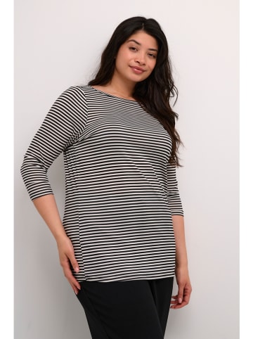 Kaffe Longsleeve  zwart/wit