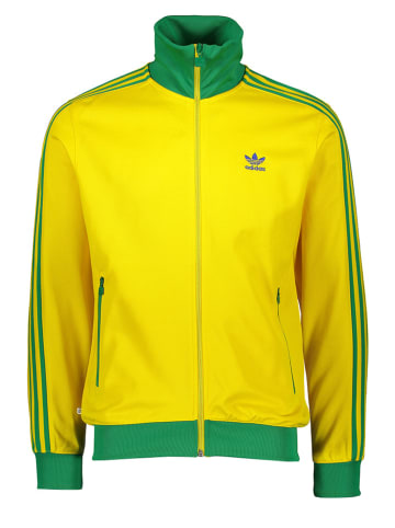adidas Sweatjacke in Gelb/ Grün
