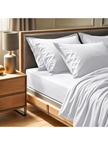 Colourful Cotton Prześcieradło renforcè w kolorze białym na gumce