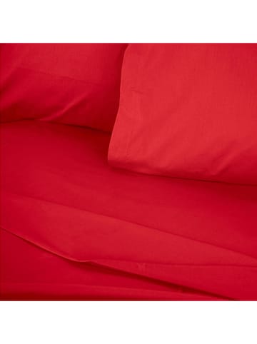 Colourful Cotton Renforcè-Spannbettlaken in Rot