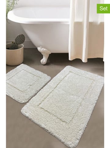 Colourful Cotton 2er-Set: Badvorleger in Creme