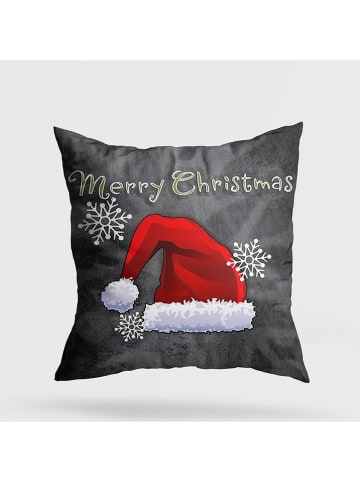 ABERTO DESIGN Kissen in Schwarz/ Rot