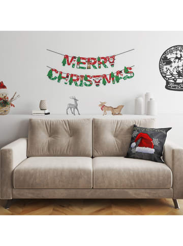 ABERTO DESIGN Poduszka w kolorze czarno-czerwonym