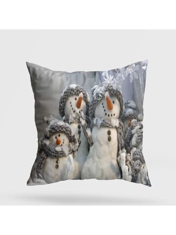 ABERTO DESIGN Kissen in Grau/ Weiß