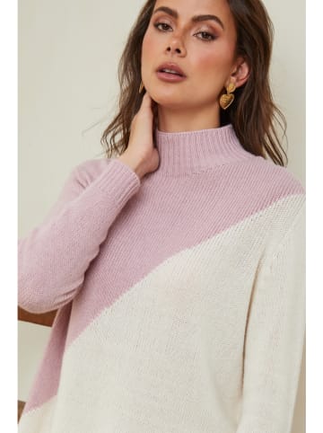 Joséfine Pullover "Csorna" in Rosa/ Creme