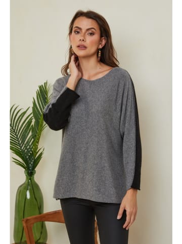 Joséfine Pullover "Dorog" in Grau/ Schwarz