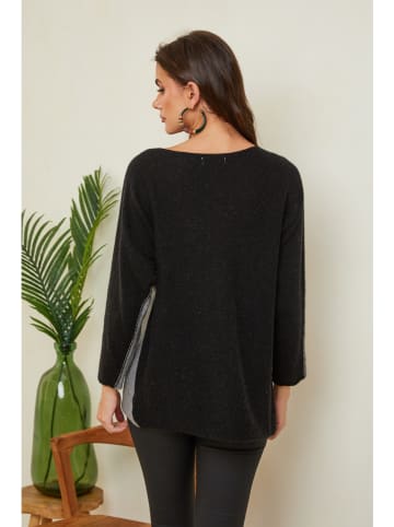 Joséfine Pullover "Dorog" in Grau/ Schwarz