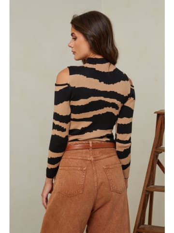 Joséfine Trui "Encs" beige/zwart