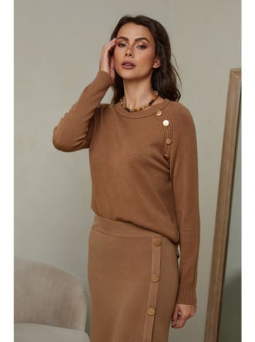 Joséfine Pullover "God" in Hellbraun