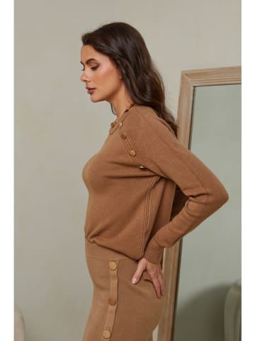 Joséfine Pullover "God" in Hellbraun