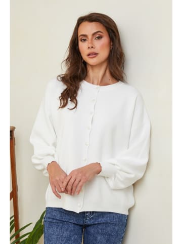 So Cachemire Cardigan "Hatvan" in Weiß
