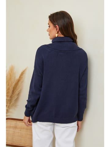 So Cachemire Trui "Kaba" donkerblauw