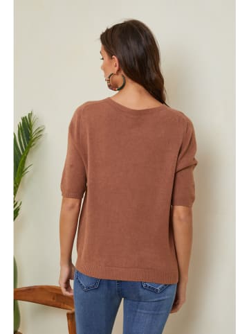 Joséfine Pullover "Kalocsa" in Hellbraun