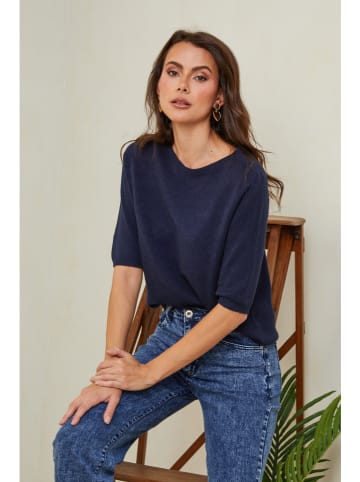 So Cachemire Pullover "Kalocsa" in Dunkelblau