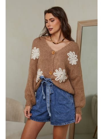 So Cachemire Cardigan "Lenti" in Hellbraun