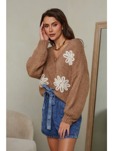 So Cachemire Cardigan "Lenti" in Hellbraun